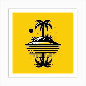 Island with a Palm Tree 2 Art Print