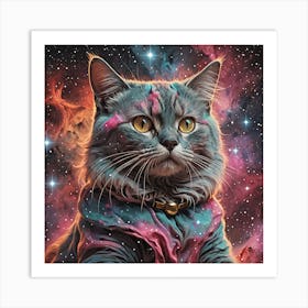 Galaxy Cat Art Print