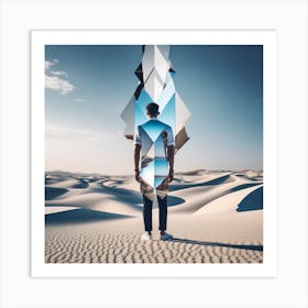 Man In The Desert 122 Art Print