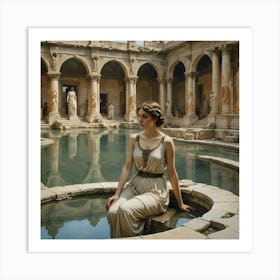 the pretty bather Art Print