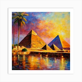 Pyramids of Giza 3 Art Print