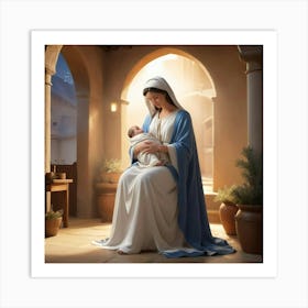 Jesus And Mary 2 Art Print