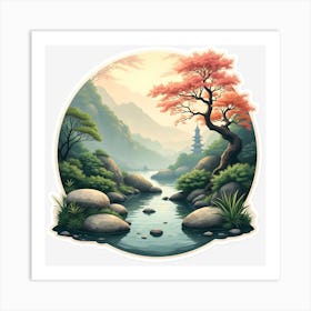 Asian Landscape Art Print