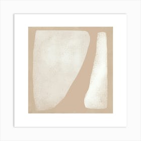 Neutral Tan & White, Minimalist Modern Art, Sands of Time  Art Print