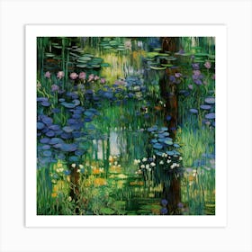 Impressionist - Water Lily Pond 2 Art Print