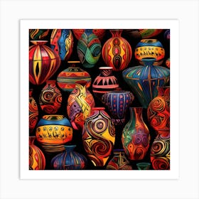 Colorful Vases 4 Art Print