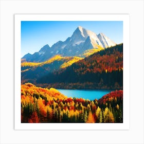 Autumn Forest Lake Art Print