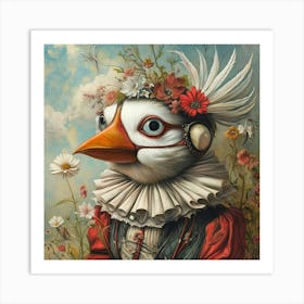 Bird In A Dress Art Print