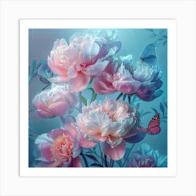 The Ethereal Garden 1 Botanical  Art Print Art Print