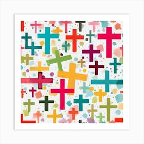 Cross Pattern Art Print