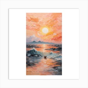 Sunset On The Beach Art Print