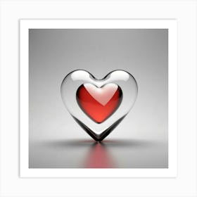 Heart Shaped Glass Art Print