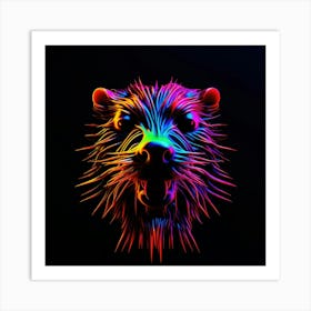 Raccoon Head Art Print