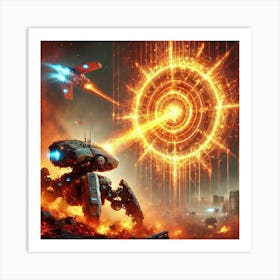 Flame Matrix Art Print