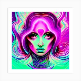 Psychedelic Woman 1 Art Print