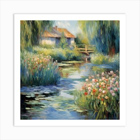 Monet's Idyllic Retreat Art Print