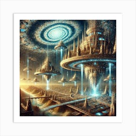 Advanced Ancient Civilization Stratospheric Sovereigns Art Print