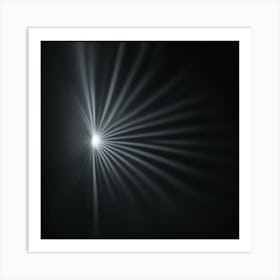 Volumetric Light On Black Background 1353780145 Art Print