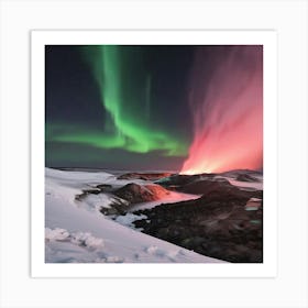 Aurora Borealis In Iceland 2 Art Print