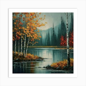 Autumn By The River Art Print