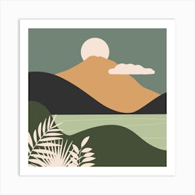 Landscape With Mountains 4 Art Print