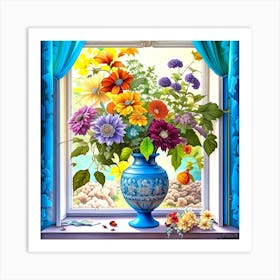 Flowers In A Vase 47 Art Print