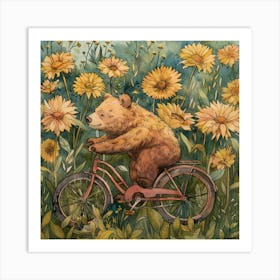 Bear On A Bike 5 Art Print