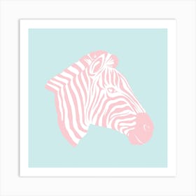 Sweet Pink Zebra Art Print