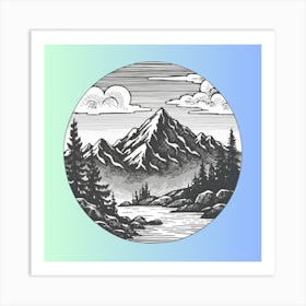 Mountain Landscape 3 Art Print