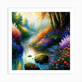 River Of Flowers 2 Art Print