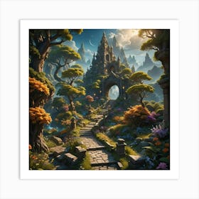 Fantasy Landscape Painting 22 Art Print