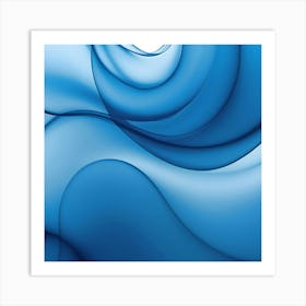 Abstract Blue Wave Art Print