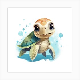 Cute Turtle Art Print