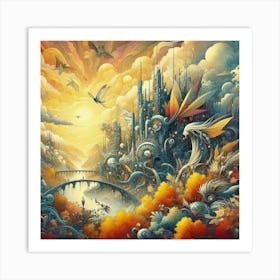 'Sunrise City' Art Print