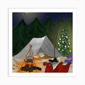 Christmas Camp 2 Art Print