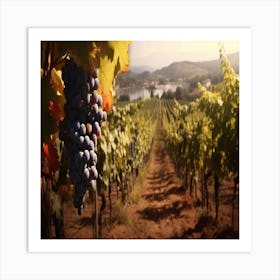 Vineyards In California Art Print Art Print