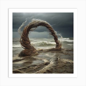 Land-Art, Stormy Sea Art Print