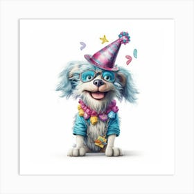 Birthday Dog 2 Art Print