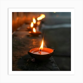 Lit Diyas Art Print