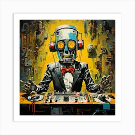 Robot Dj Art Print