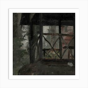 Gazebo In The Rain Art Print