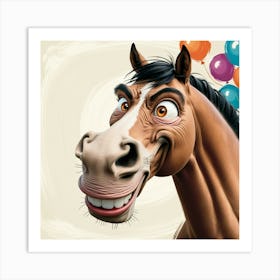 Happy Birthday Horse 2 Art Print