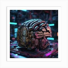 Futuristic Helmet 1 Art Print