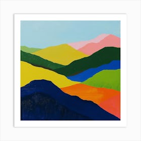 Colourful Abstract Great Smoky Mountains National Park Usa 3 Art Print