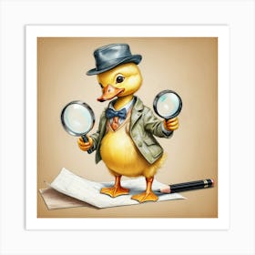 Detective Duck 29 Art Print