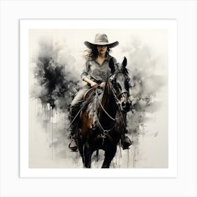 Cowgirl Art Print