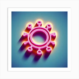 Coronavirus Neon Sign Art Print