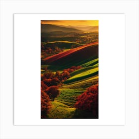 Sunset In The Hills Art Print