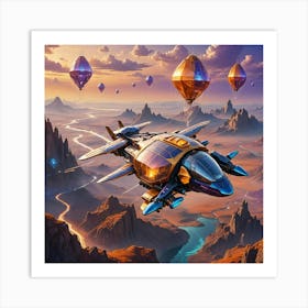 Alien Spaceships Art Print