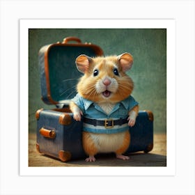 Hamster In Uniform Art Print